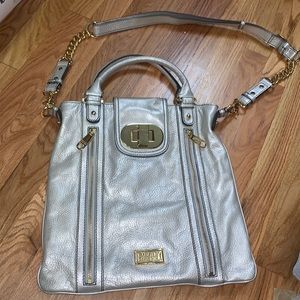 Silver Leather Bartley Mischka Bag